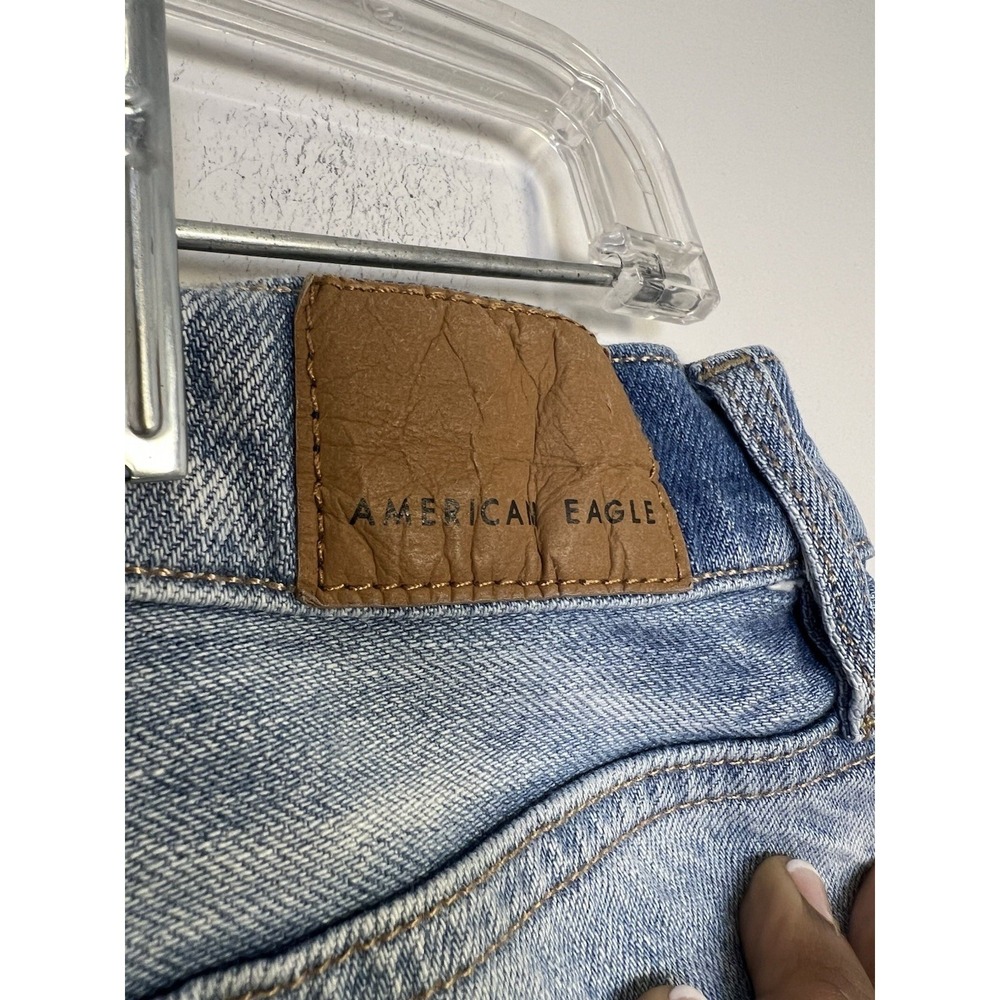 American Eagle Baggy Jeans 33x30 Women 14 Light Wash Cotton - Picture 7 of 8